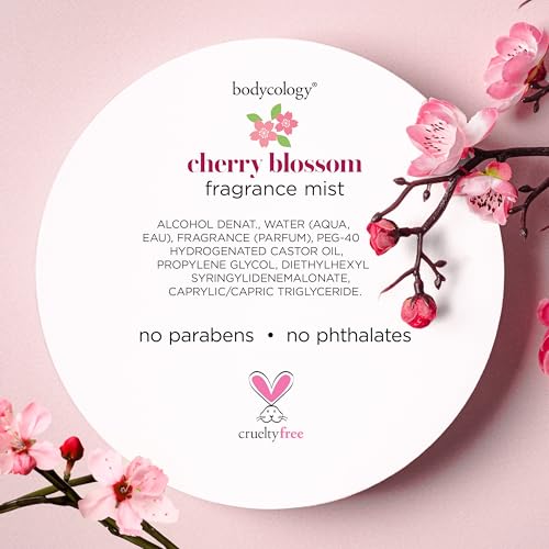Bodycology Long-Lasting Fragrance Body Mist, Cherry Blossom, 8 fl oz