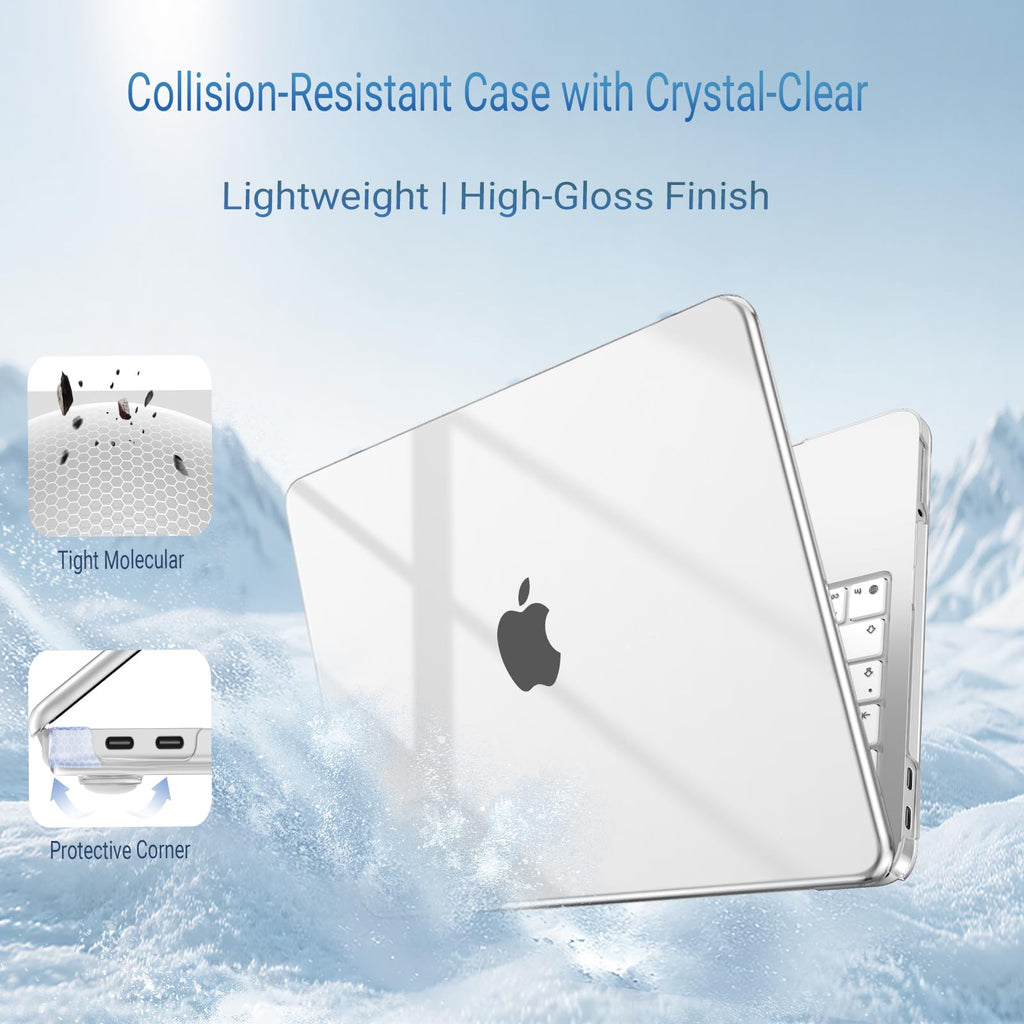 MOSISO Compatible with MacBook Neo Case 13 inch 2026 A3404 A18 Pro Chip | 4 in 1 Kit Precision Fit Crack & Scratch Resistant Protective Hard Shell Case Cover, Crystal Clear