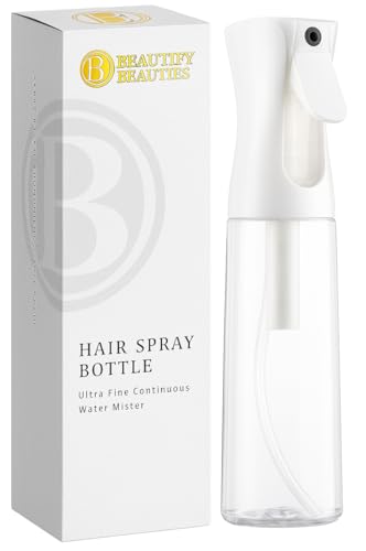 BeautifyBeauties Continuous Spray Bottle for Hair, 10.1 oz Mister Spray | Perfect for barbers, salons, household cleaning, watering plants, pet care, ironing & essential oil scents