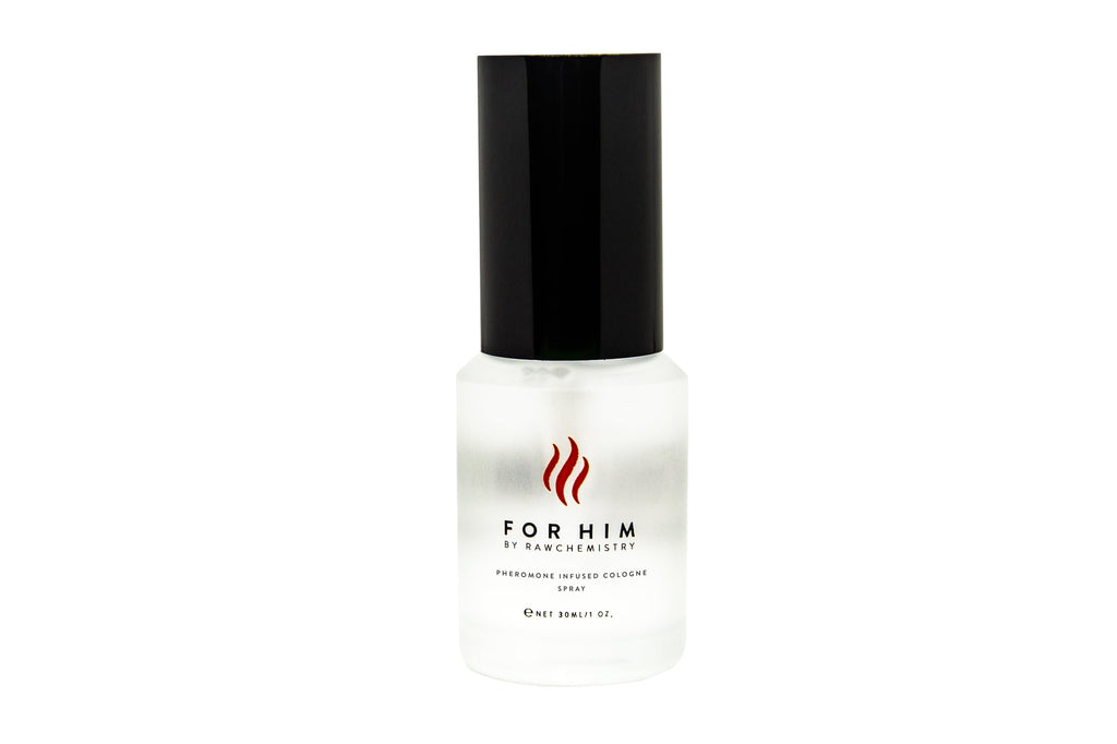 RawChemistry For Him Pheromone Infused Men's Cologne, Long-Lasting,1 oz | Bold men's cologne with a fresh marine scent and warm sandalwood finish for daily wear, date nights and evening outings.