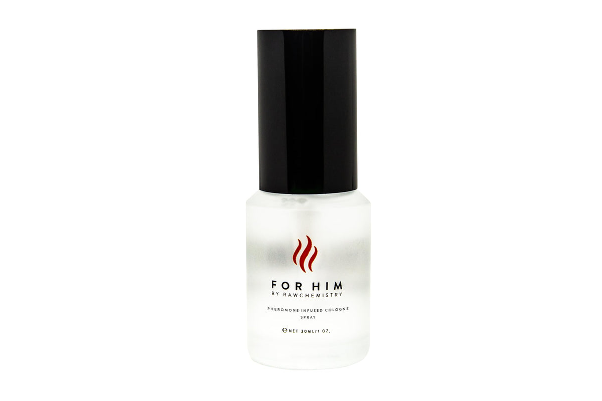 RawChemistry For Him Pheromone Infused Men's Cologne, Long-Lasting,1 oz | Bold men's cologne with a fresh marine scent and warm sandalwood finish for daily wear, date nights and evening outings.