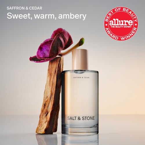 Salt & Stone Hair & Body Mist for Women & Men, Saffron & Cedar 3.4 fl oz | Lightweight Mist, Sweet & Ambery Scented Body Spray, Gender Neutral Fragrance with Glycerin & Red Algae, Vegan, Paraben-Free