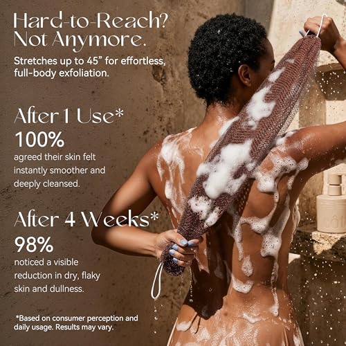 CORATED African Net Sponge Authentic, Shower Loofah Exfoliating Bath Sponge | Body Scrubber for Women and Men Daily Use Body Care, Travel Portable Bath Accessories Spa Gifts