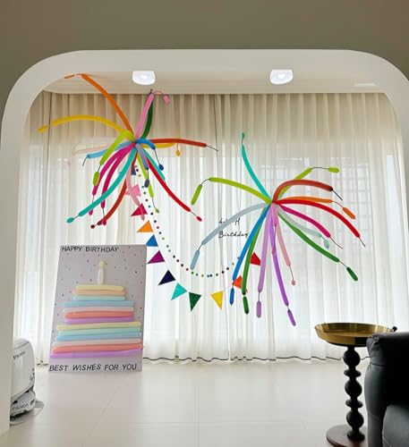 260 Balloons - Clear Long Balloons for Tying Balloon Arch & Balloon Ties | 100Pcs Clear Animal Balloons, Skinny Balloons for Tying, Long to Tie, Twisting, Modeling, Making & Birthday Party Decor
