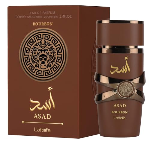 Lattafa Asad Bourbon for Unisex Eau de Parfum Spray, 3.4 Ounce / 100 ml | for Unisex