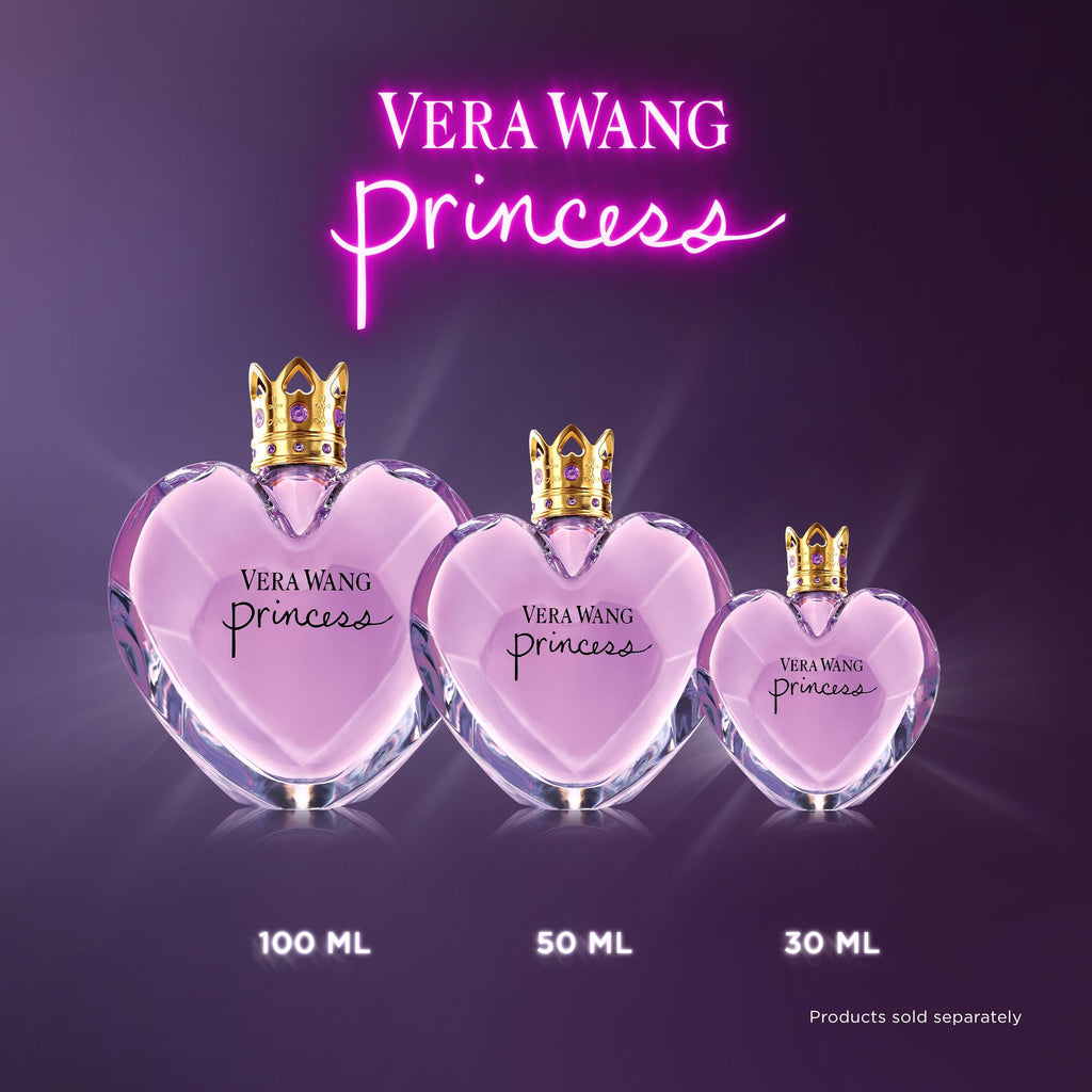 Vera Wang Princess Eau de Toilette Spray, Women's Fragrance, 3.4 fl oz | Notes of Apple, Quava, and Vanilla, Long Lasting, Everyday Fragrance, Travel Size