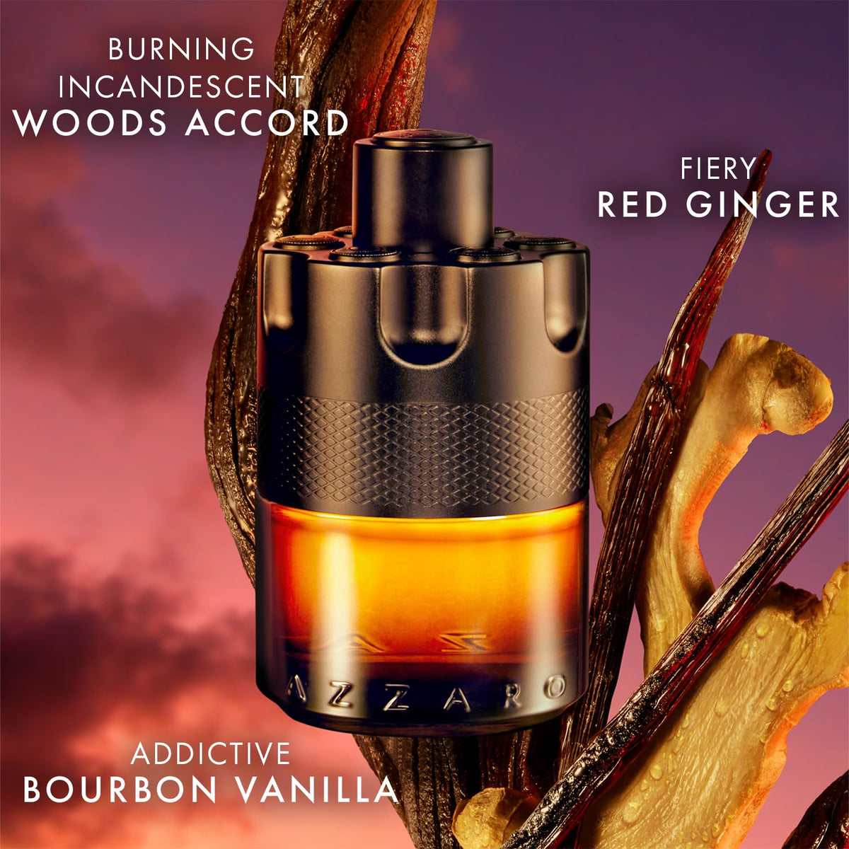 Azzaro The Most Wanted Parfum - Spicy Woody Cologne for Men | Fragrance with Ginger, Woody Notes & Bourbon Vanilla - Long Lasting - Enhancing Mens Scent Perfect for Fall and Winter