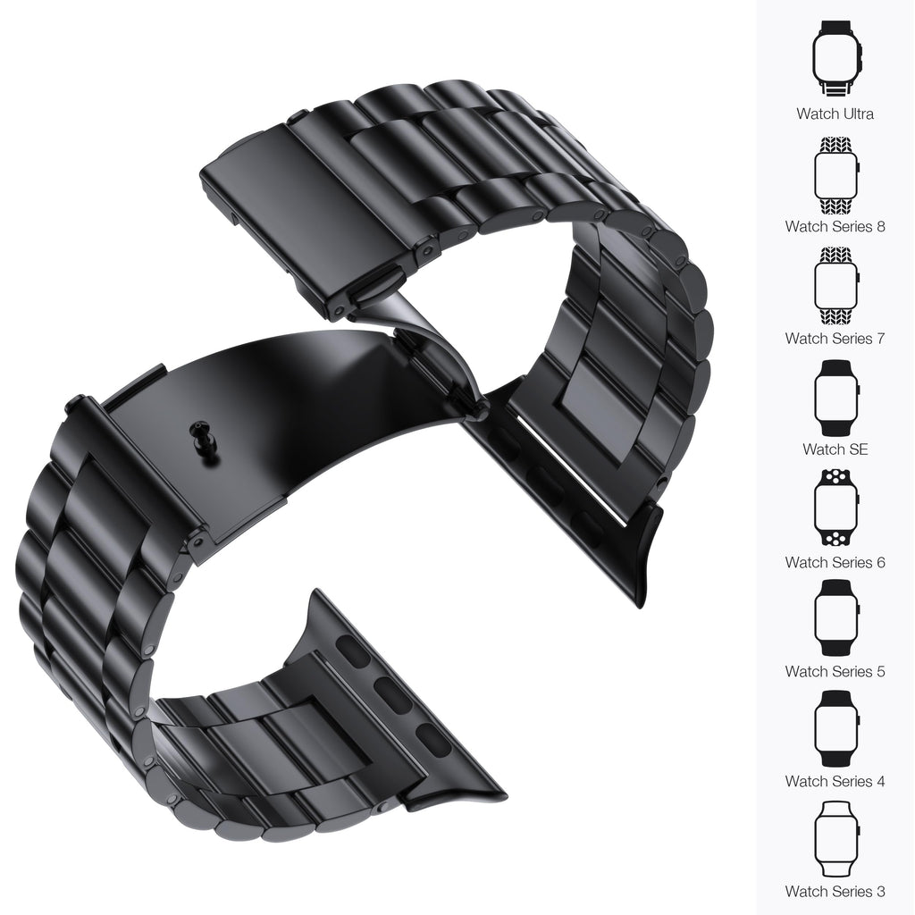 EPULY Metal Band Compatible with Apple Watch Bands for Men 42/44/45/46/49mm | Stainless Steel Strap Suitable for Business Setting & Everyday Wear, Fits iWatch Bands Series 11 10 9 8 7 6 5 4 SE/Ultra3 2 1