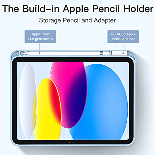 Akkerds for iPad A16 11th Gen Case, iPad 10th Generation Case, Sky Blue