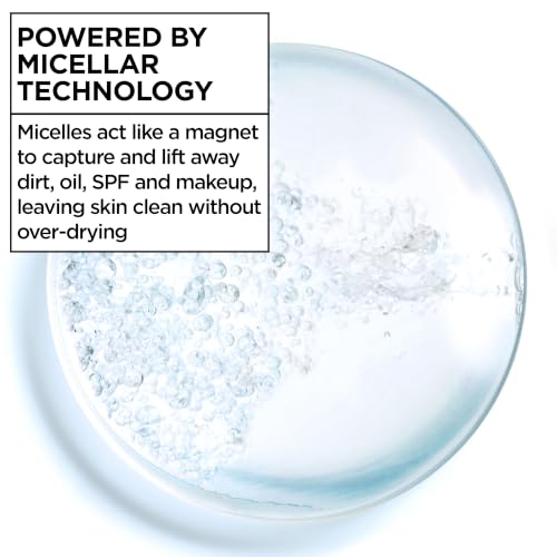 Garnier SkinActive Micellar Water For Waterproof Makeup, Facial Cleanser & Makeup Remover, 13.5 Fl Oz (400mL), 1 Count (Packaging May Vary)