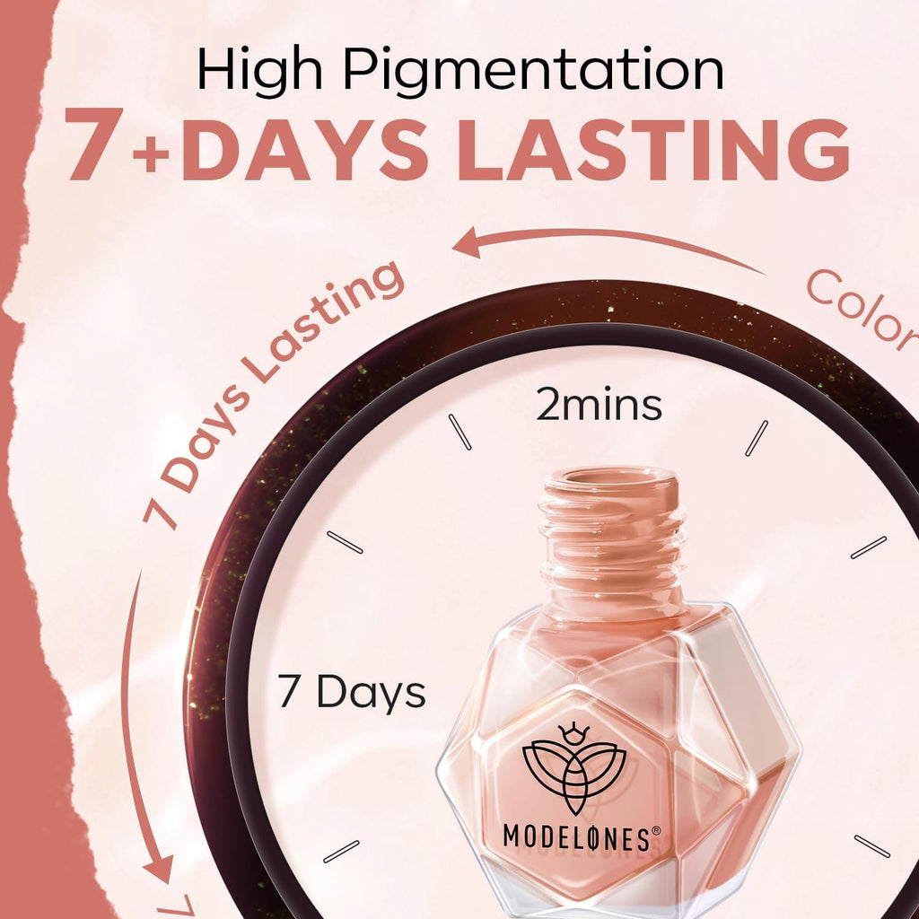 modelones Jelly Nail Polish, 6 Colors Quick Dry Nude Pink Nail Polish Set | Air Dry Nail Polish, No UV Lamp Needed, User-Friendly Red Brown Polish Kit, Nail Art Home Salon, Gift for Women