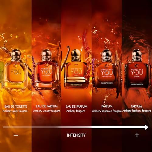 Armani Beauty Stronger With You Intensely - Warm & Spicy Cologne for Men | Long Lasting Fragrance with Pink Pepper, Lavender & Vanilla - Iconic Woody Mens Scent Perfect for Date Night