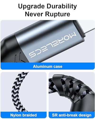 MORELECS USB C to 3.5mm Audio Aux Cable 3.3FT - Aux to USB C for Car Stereo | Aux Cord to USB C for iPhone 18/17/16/15, iPad, Galaxy S26/S25, Pixel, Laptop Perfect for Car, Speakers, Headphone