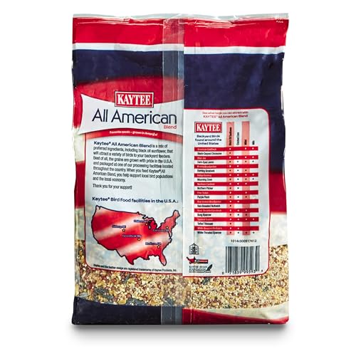 Kaytee All American Wild Bird Food Seed Blend for Cardinals, Blue Jays, Finches & Other Outdoor Wild Birds, 5 Pounds