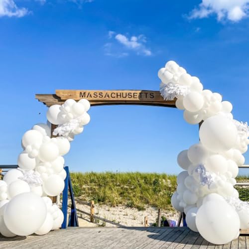 White Balloons 12 inch, White Latex 50pcs Party Balloons | Engagement, Bridal Shower, Wedding, Birthday Party Decorations