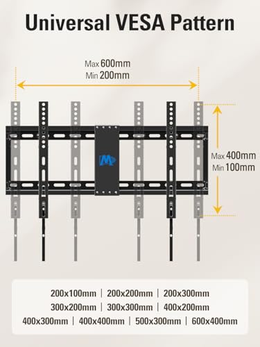 Mounting Dream Tilting TV Wall Mount for Most 37-90 Inch TVs up to 132lbs | Low Profile TV Mount Fits 16", 18", 24" Studs, Max VESA 600x400mm, Wall Mount TV Bracket with Quick Lock & Release, MD2268-LK