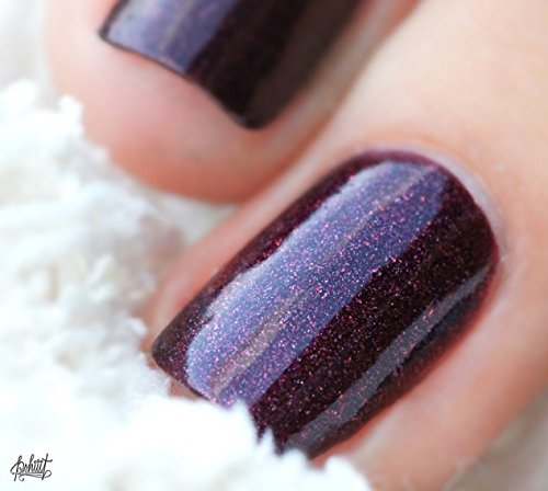 ILNP Black Orchid - Deep Burgundy Holographic Nail Polish, Long Lasting Non Gel, Chip Resistant, Non-Toxic, Vegan, Cruelty Free