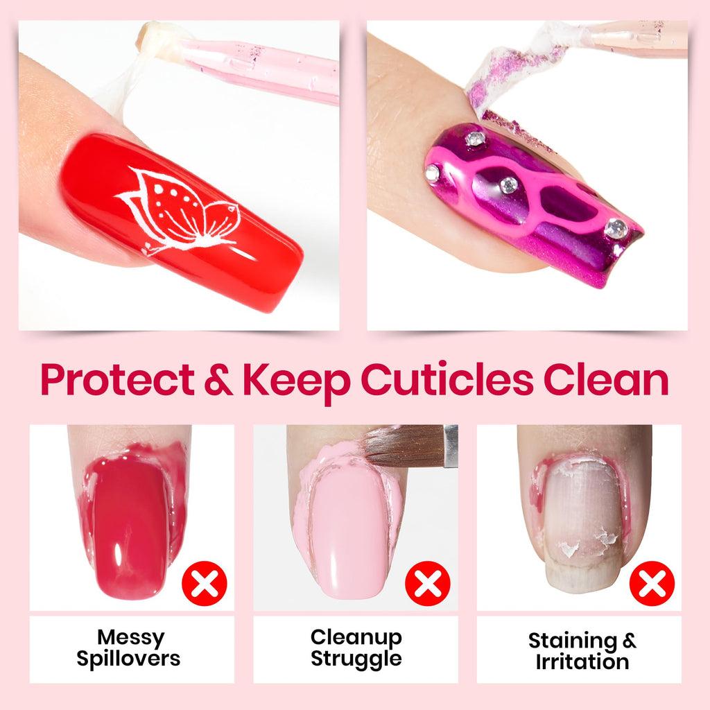 Beetles Liquid Latex for Nails 15 ml Peel-Off Nail Polish Cuticle Guard | Plastic Care Stick Nails Design Air-Dry Barrier for Protector Fingers