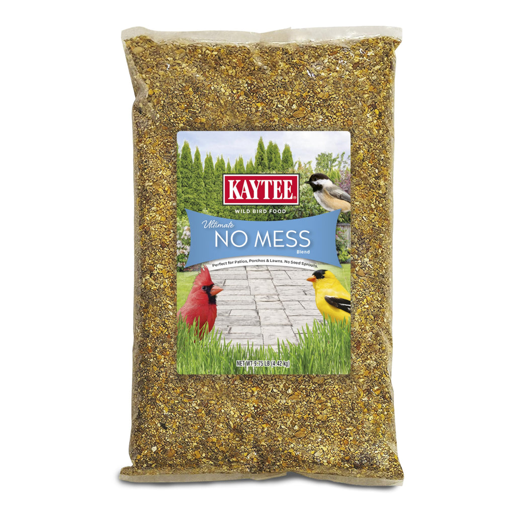 Kaytee Ultimate No Mess Wild Bird Seed, 9.75 Pounds | No Hulls, Less Mess Bird Seed Blend, 100% Edible Bird Seed Blend, Less Waste Around Feeders, Cleaner Backyard Feeding
