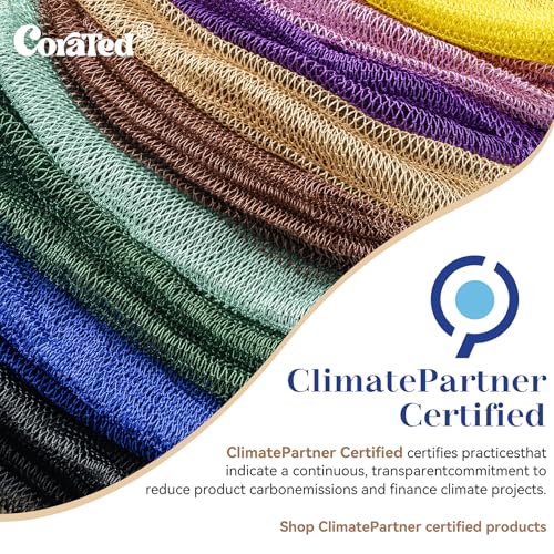 CORATED African Net Sponge Authentic, Shower Loofah Exfoliating Bath Sponge | Body Scrubber for Women and Men Daily Use Body Care, Travel Portable Bath Accessories Spa Gifts