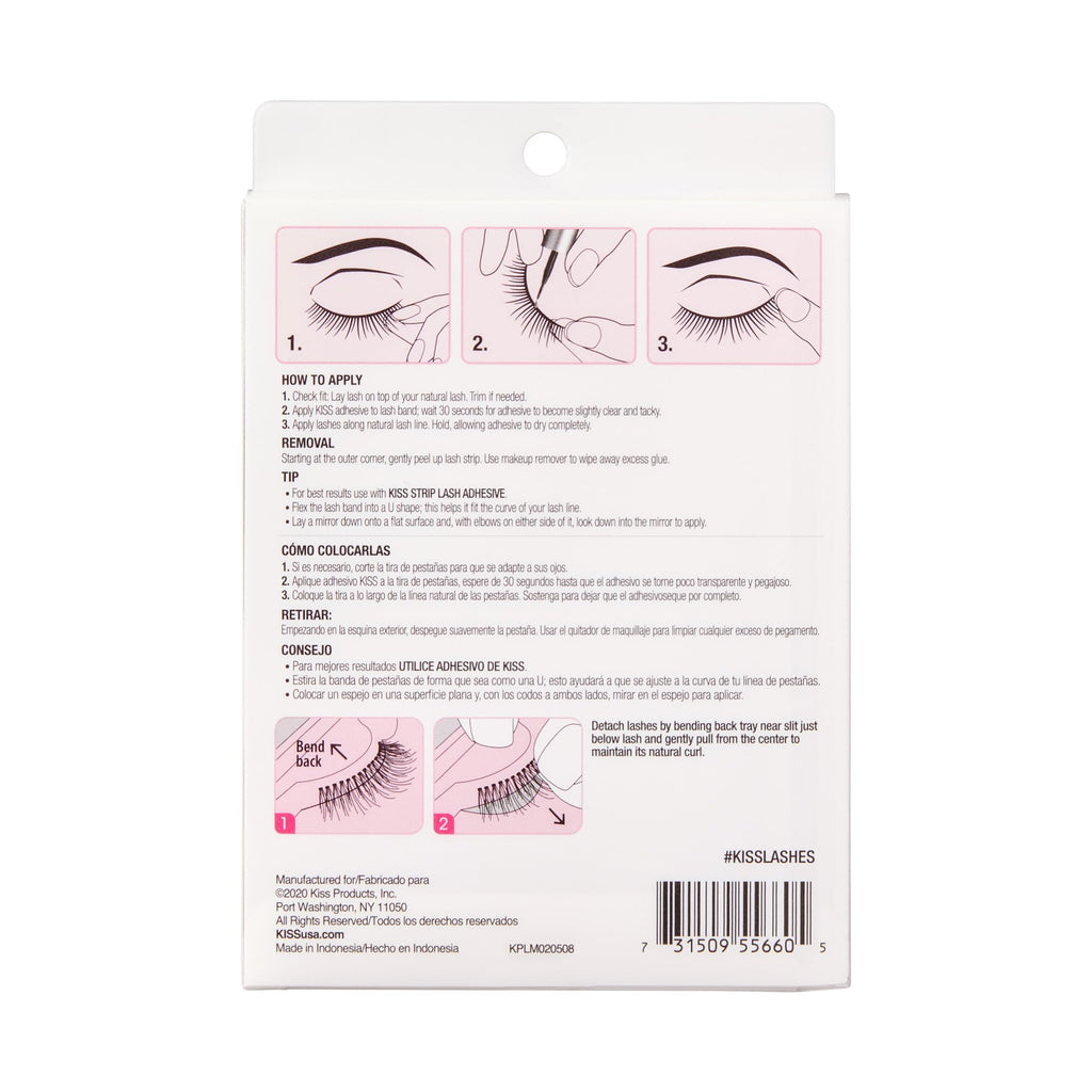 Kiss So Wispy, False Eyelashes, '', 12mm, Includes 5 Pairs Of Lashes, Easy to Apply, Reusable Lash Clusters
