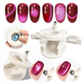 Modelones Cat Eye Magnet 5D Automatic Nail Magnet for Cateye Gel Polish | Pink Upgraded 3-in-1 Strong 360° Rotating Glass Bead Magnetic Side-Light Nail Magnet for Beginner-Friendly DIY Nail Designs