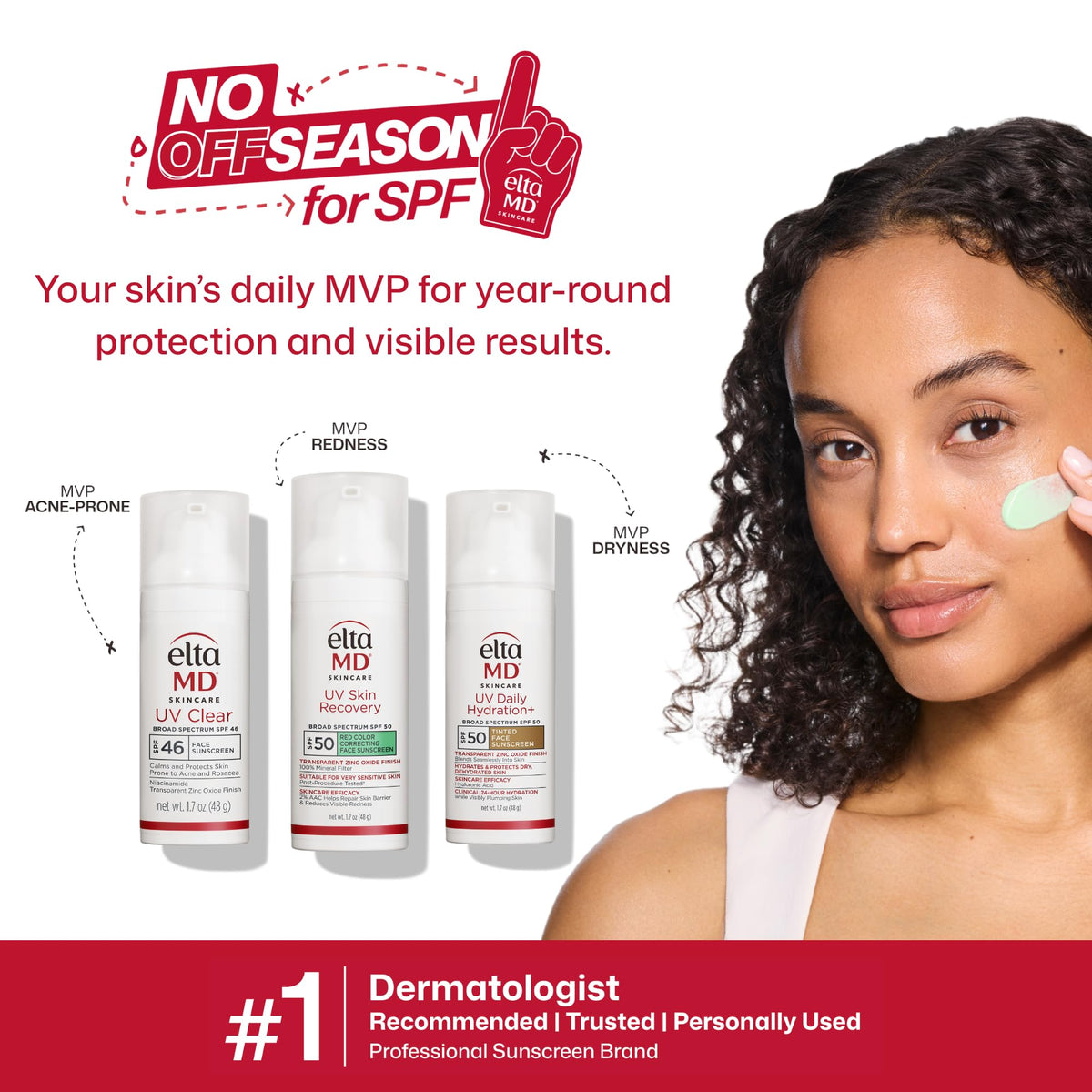 EltaMD UV Daily SPF 40 Face Sunscreen Moisturizer | Hydrates and Protects Dry Dehydrated Skin, Lightweight, No White Cast, Dermatologist Recommended, Available in Three Tints