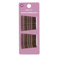 Amazon Basics No Slip Bobby Pins for All Hair Types, Secure Hold Hair Pins for Updos, Brunette Brown, 48 Count