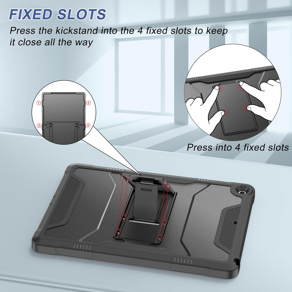 Soke Case for iPad 9th/8th/7th Generation 10.2-Inch - Black | Built-in Screen Protector and Kickstand, Rugged Full Body Protective Cover for Apple iPad Gen 9/8/7 2021/2020/2019