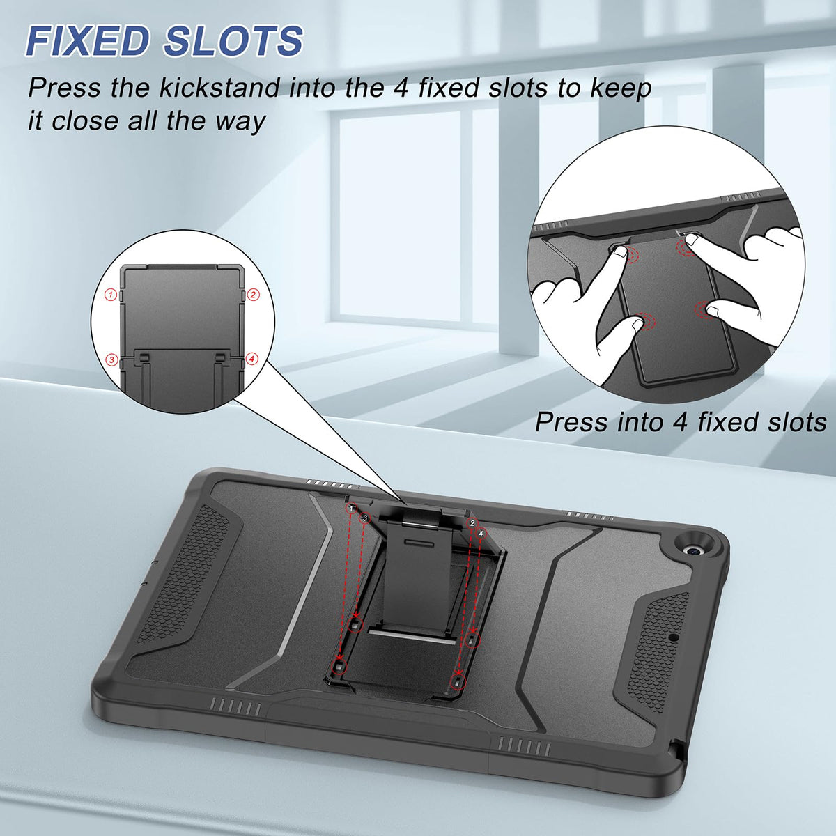 Soke Case for iPad 9th/8th/7th Generation 10.2-Inch - Black | Built-in Screen Protector and Kickstand, Rugged Full Body Protective Cover for Apple iPad Gen 9/8/7 2021/2020/2019