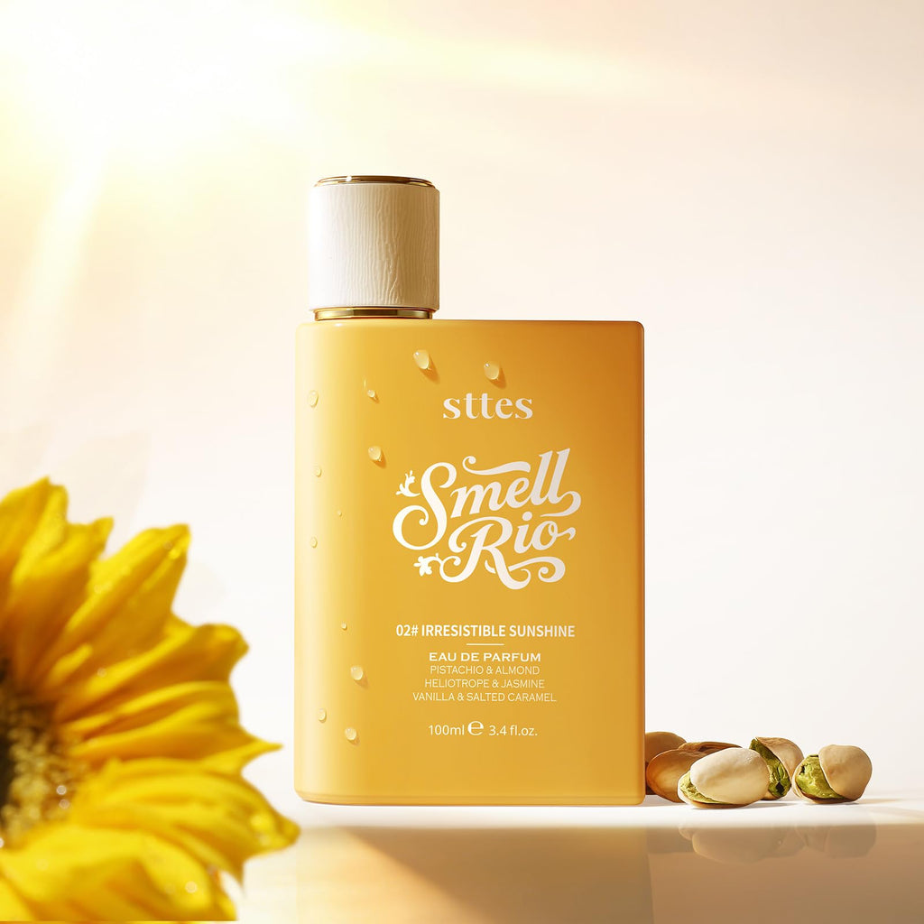 Sttes #02 Irresistible Sunshine Perfumes for Women, Pistachio, Vanilla, Caramel Eau de Parfum, 3.4 fl oz, Sweet Gourmand Fall Fragrance