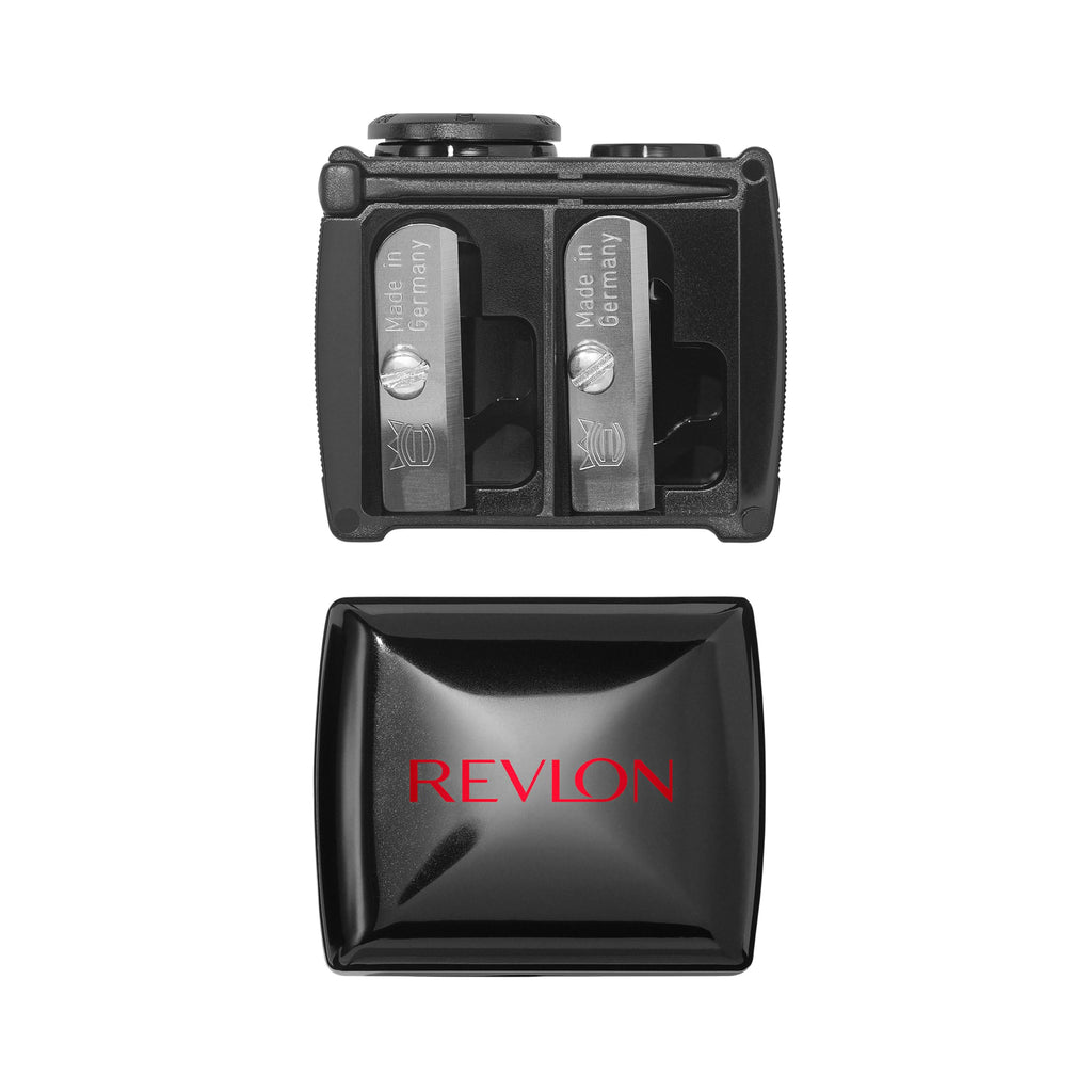 Revlon Universal Points Makeup Sharpener, Black, 1 Count | Makeup sharpener for wooden and plastic pencils. Fits small to large sizes and is easy to clean.