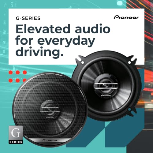 Pioneer G-Series TS-G1620F 6.5" 2-Way Coaxial Car Speakers 300W Max | Great Stock Upgrade, Balanced Sound + Smooth Treble, High-Efficiency Speaker Designed for OEM Power