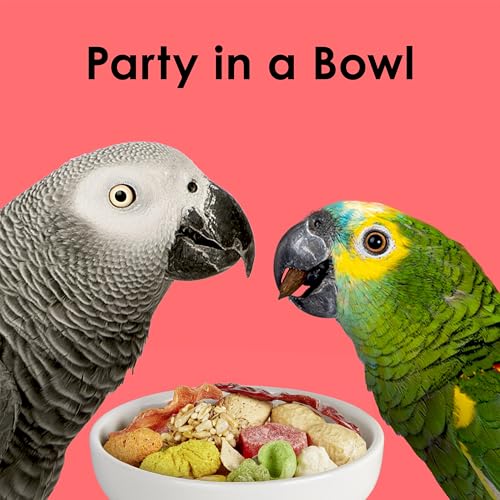 Kaytee Fiesta Parrot Food for Large Birds, 2.5 Pounds | Fun feeding. Bird food with fruits, veggies, grains. Bird seeds, shapes and textures for natural foraging