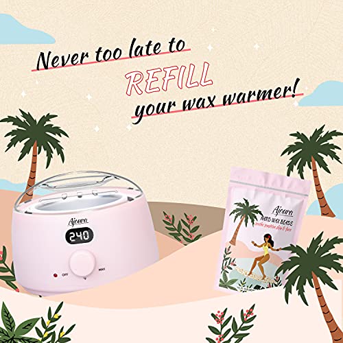 Ajoura 1 lb Refill Hard Wax Beads for Hair Removal, Brazilian Coarse Waxing | Bikini, Face, Eyebrow, Back, Chest, Legs, Armpit, At-Home Waxing Beans for Women Men