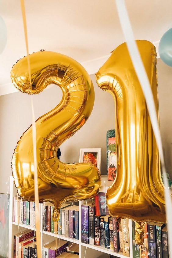 Gold 0 Balloon - Number Balloon 40 Inch, 0th Gold Birthday Decorations | Giant foil helium inflatable 10 20 30 40 50 Numbers Balloon Birthday Decorations, Gold Party Supplies for Women Men