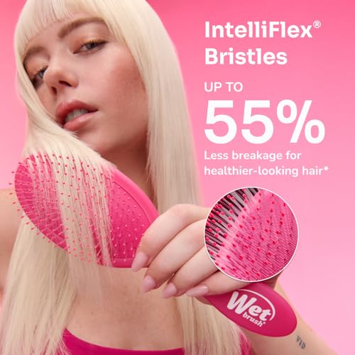 Wet Brush Original Detangler Hair Brush, Black Frost, For All Hair Textures | Ultra-Soft IntelliFlex Bristles Detangle Wet, Dry & Damaged Hair with Less Breakage, Pain-Free Detangling Brush