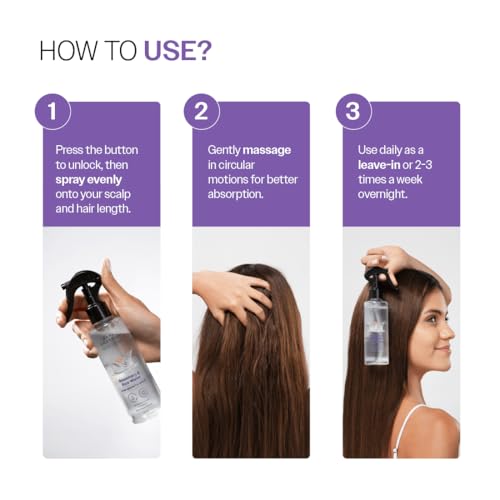 Bare Anatomy Nature x Science Rosemary Water Spray for Hair Growth & Hair Thickness with Rice Water |100% Natural Extract | Soft & Smooth Hair| Controls Hairfall| Non-Greasy & Fast Absorbing | 200ml