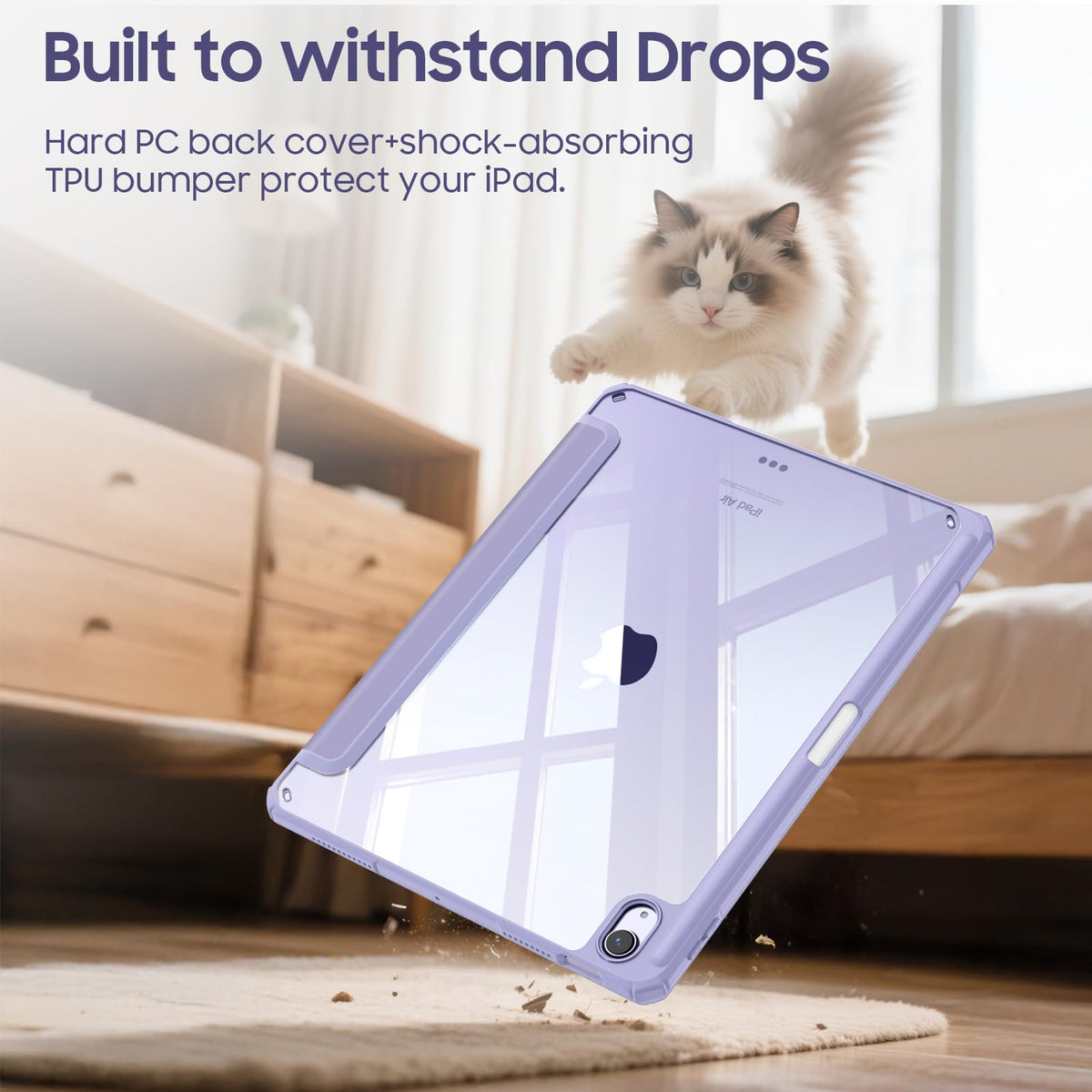 Fintie Clear Case for iPad Air 11-inch & iPad Air 5th/4th Generation 10.9"