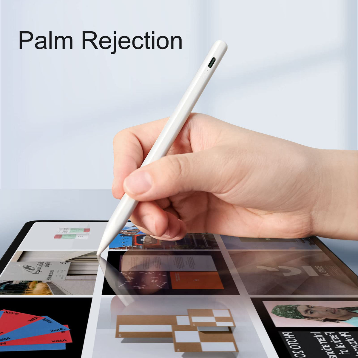 DIGIROOT iPad Pencil for 2018-2026, Plam Rejection Stylus Pen for iPad | Apple Pencil USB-C 3X Fast Charge, Tilt Sensitivity, for iPad 6-11, Pro 11"/12.9"/13, Air 3/4/5/M2/M3/M4, Mini 5/6/7-White