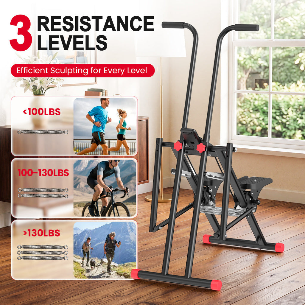 RELIFE REBUILD YOUR LIFE Indoor Stair Climber Compact Stair Stepper for Cardio Training Full Body Stairmaster Workout Machine with Extended Step Range