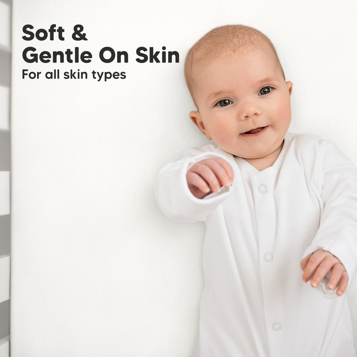 KeaBabies 2pk Organic Cotton Crib Sheets for Boys Girls 52x28, Soft White | Soft Breathable Fitted Crib Mattress Sheet Neutral, Cozy Cover for Baby Bed Set, Toddler Mattress, Cute Prints