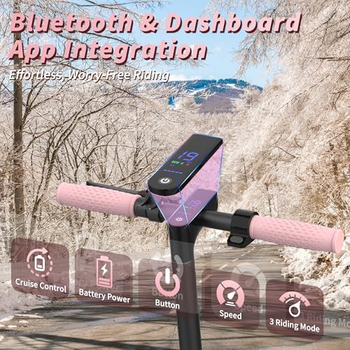 Electric Scooter - 350W/500W Motor, 8.5"/10''Solid Tires, Up to 19/22MPH& 16/21/23Miles Long-Range Portable Commuting Scooter for Adults with Double Braking System