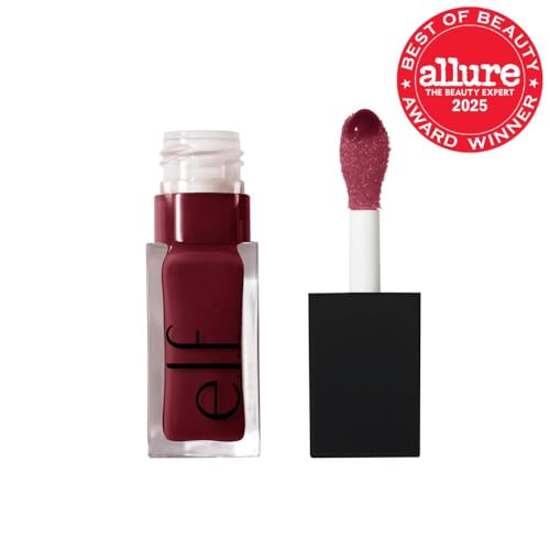 e.l.f. Glow Reviver Lip Oil, Tinted, Hydrating & Non-Sticky, Jam Session | High-Shine Tinted Lip Oil, Hydrating, Infused with Jojoba & Nourishing Oils, Glossy Formula, Vegan & Cruelty-Free