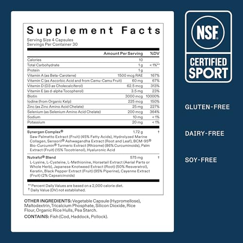 Nutrafol Men Hair Growth Supplements, Ages 18-49, 1-Month Bottle | #1 Dermatologist-Recommended Hair Growth Supplement Brand, Clinically Tested for Visibly Thicker Hair and Scalp Coverage