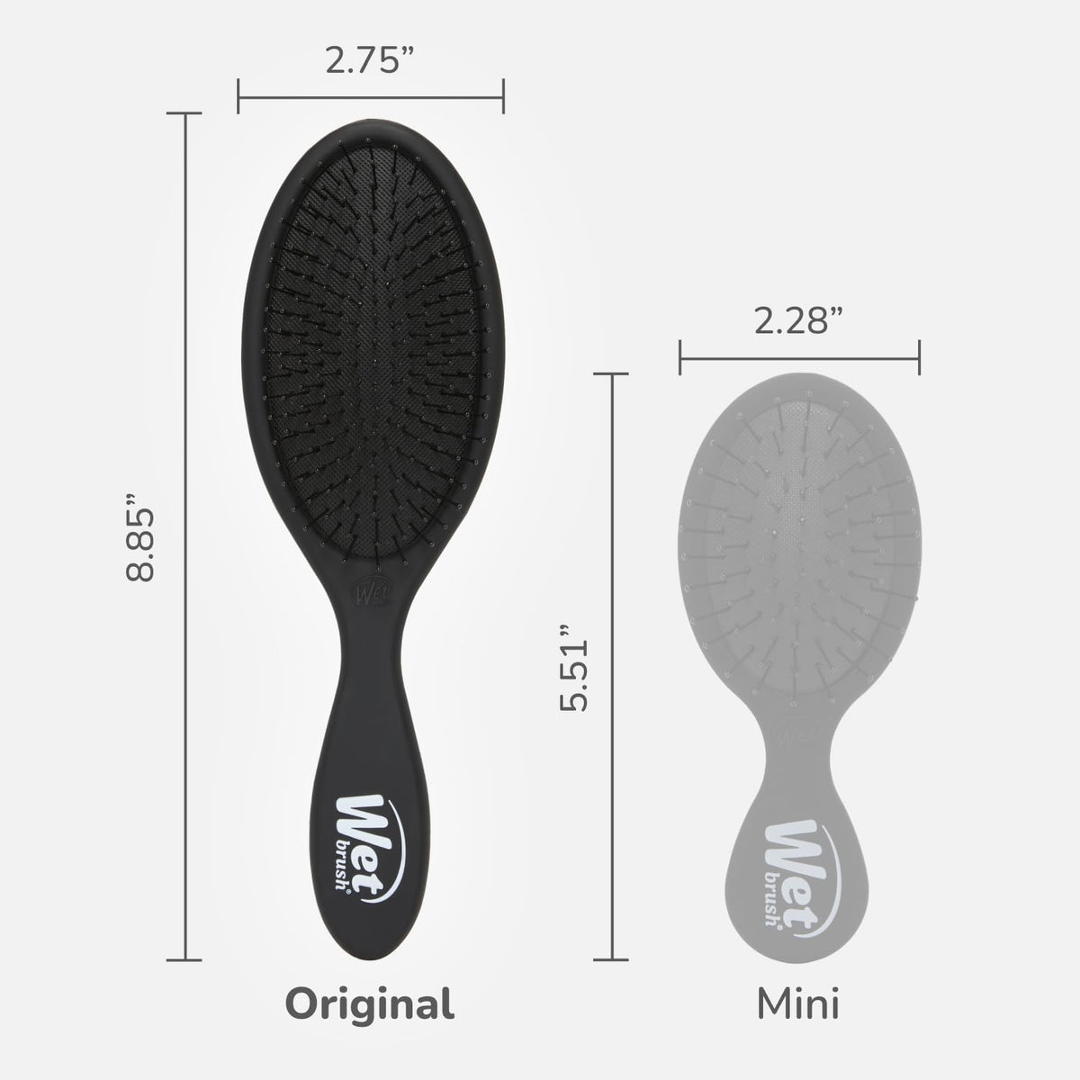 Wet Brush Original Detangler Hair Brush, Black Frost, For All Hair Textures | Ultra-Soft IntelliFlex Bristles Detangle Wet, Dry & Damaged Hair with Less Breakage, Pain-Free Detangling Brush