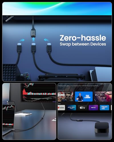 Silkland 8K HDMI Extension Cable 3.3FT HDMI Extender 2.1, 8K@60Hz 4K@120Hz