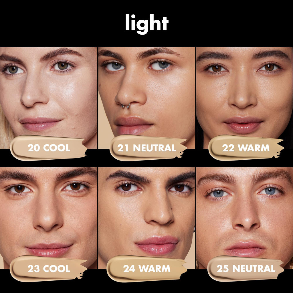 e.l.f. Soft Glam Satin Foundation, Medium Coverage, 25 Light Neutral | Satin Finish, Long-Lasting Wear, Hydrating Hyaluronic Acid & Hibiscus Complex, Blurs Pores, Lightweight, Vegan & Cruelty-Free
