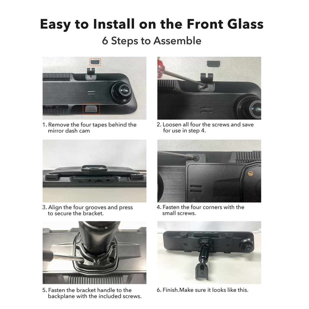 WOLFBOX OEM Bracket for USB C G900 Tripro/G900PRO/G850PRO/G840S/G840H/G850/G900 Core Mirror Dash cam