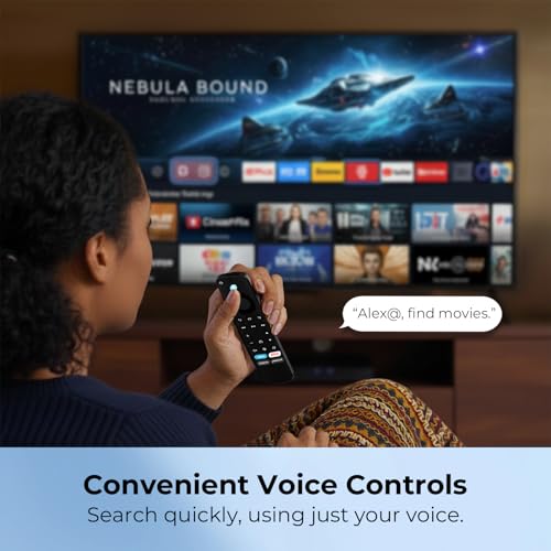 Replacement Remote for Fire Smart TV, with Voice Control | for Insignia/Toshiba/TCL/Hisense Fire Smart TV, Simple Setup, 1-Year Warranty - Not for Roku OS